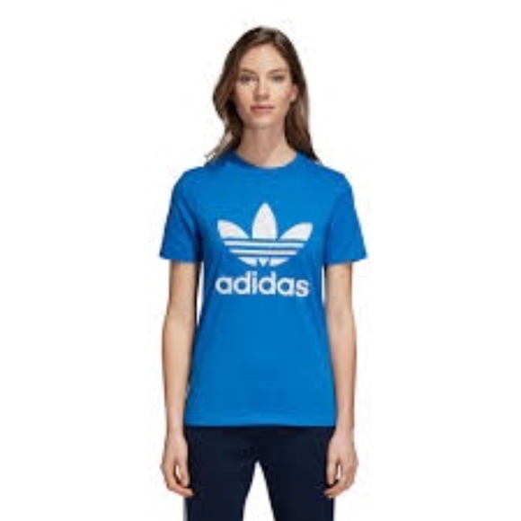 Adidas Originals Trefoil Blue T Shirt Tee NWT - Picture 2 of 4